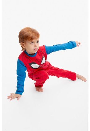 Pijama De Spider-man Con Pantalón Largo Rojo Para Niño 2T A 5T 5T
