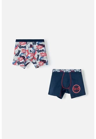 Pack X2 Boxer De Spider-man Azul Y Blanco Para Niño 4 Marvel