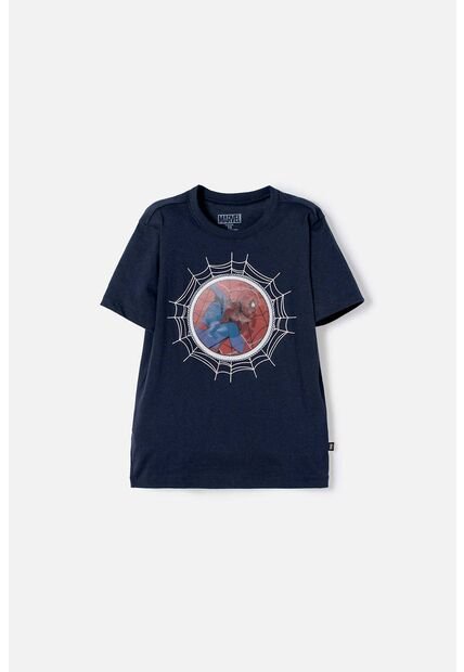 Camiseta De Spider-man Manga Corta Azul Para Niño 4