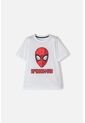 Camiseta De Spider-man Manga Corta Blanca Para Niño 12 de Marvel