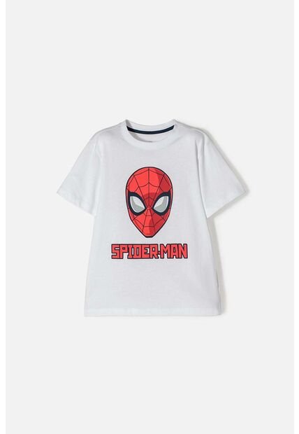 Camiseta De Spider-man Manga Corta Blanca Para Niño 12