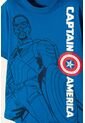 Camiseta Del Capitán América Azul Manga Corta Para Niño 12 de Marvel