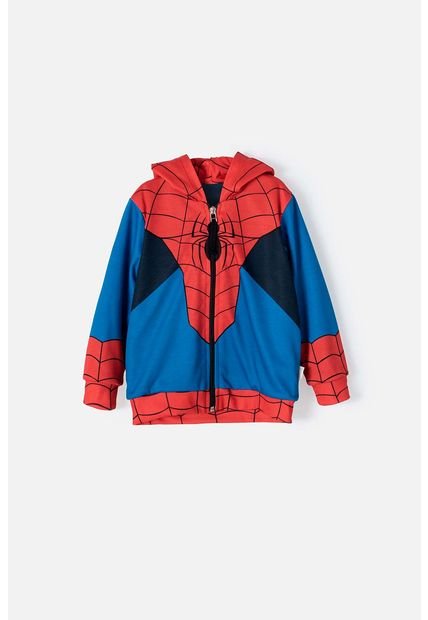 Chaqueta De Spider-man Abierto Rojo Y Azul Para Niño 2T A 5T 4T
