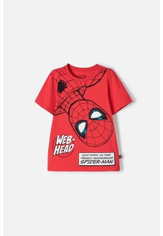 Camiseta De Spider-man Manga Corta Rojo Para Niño 4 Marvel