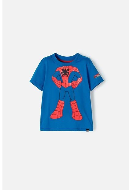 Camiseta De Spidey And His Amazing Friends Azul Manga Corta Para Niño 2T A 5T 4T