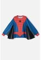 Pijama De Spider-man Azul, Roja Y Negra Manga Larga Para Niño 4 de Marvel