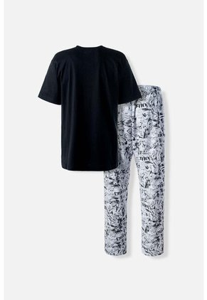 Pijama De Deadpool De Pantalón Largo Negro Y Blanco Para Hombre XS