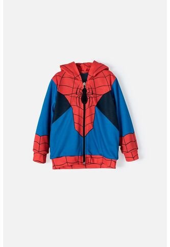 Chaqueta De Spider-man Abierto Rojo Y Azul Para Niño 2T A 5T 3T Marvel