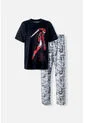 Pijama De Deadpool De Pantalón Largo Negro Y Blanco Para Hombre XS de Marvel
