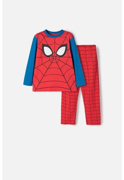 Pijama De Spider-man Con Pantalón Largo Rojo Para Niño 2T A 5T 5T