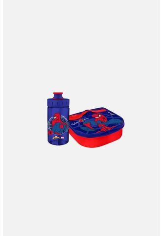Set De Porta, Cubierto Y Botella Spider-man Para Niño U Marvel