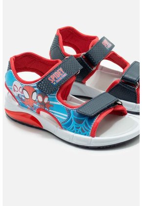 Sandalia Con Luces De Spiderman Rojo Y Negro Para Niño 28