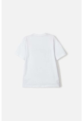 Camiseta De Spiderman Manga Corta Blanco Para Niño 8