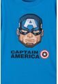 Camiseta Del Capitan America Manga Corta Azul Para Niño 6 de Marvel