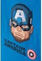 Camiseta Del Capitan America Manga Corta Azul Para Niño 6 de Marvel