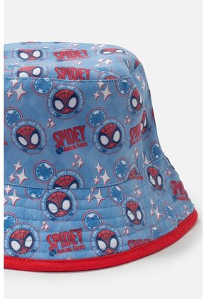 Gorro De Spider-man Doble Faz Azul Para Niño U
