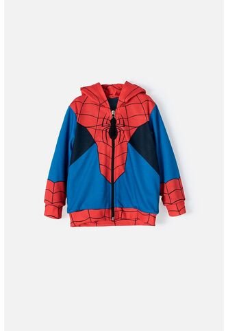 Chaqueta De Spider-man Abierto Rojo Y Azul Para Niño 2T A 5T 3T Marvel