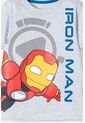 Camiseta De Ironman Manga Corta Gris Jaspe Para Niño 2T A 5T 2T de Marvel