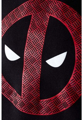 Buzo De Deadpool Cerrado Con Capucha Negro Para Hombre XS