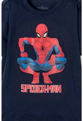 Camiseta De Spider-man Manga Corta Azul Para Niño 10