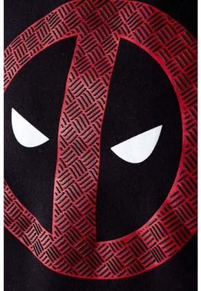 Buzo De Deadpool Cerrado Con Capucha Negro Para Hombre XL