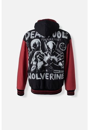 Chaqueta De Deadpool Roja Y Negra Enguatada Para Hombre XL