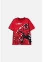 Camiseta Del Capitán América Roja Estampada En Frente Para Niño 14 de Marvel