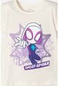 Camiseta De Spidey Manga Corta Marfil Para Niña 2T A 6T 4T de Marvel