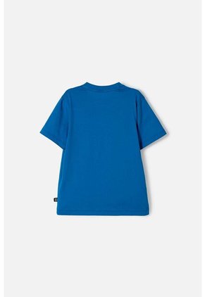 Camiseta Del Capitán América Azul Manga Corta Para Niño 10