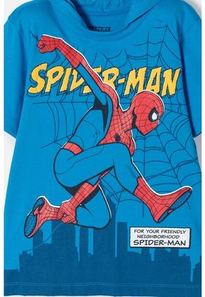Camiseta De Spider-man Con Capucha Azul Para Niño 10
