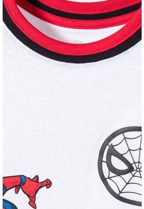 Camiseta De Spider-man Manga Corta Blanco, Rojo Y Negro Para Niño 4
