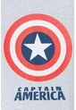 Camiseta De Capitan America Manga Corta Gris Para Niño 8 de Marvel