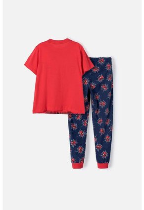 Pijama De Spider-man Con Pantalón Largo Rojo Para Niño 12