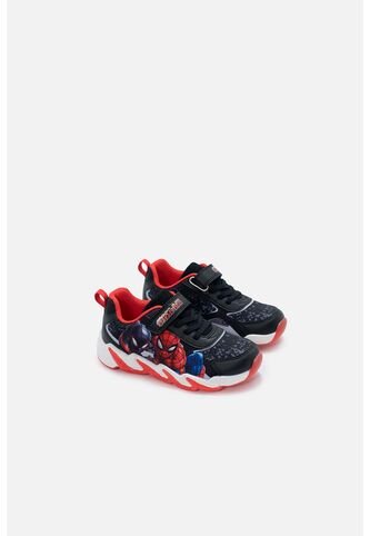 Tenis De Spider-man Negro Y Rojos Para Niño 30 Marvel