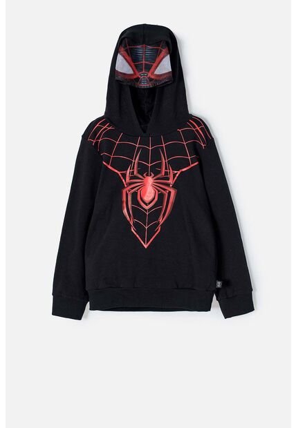 Buzo De Spider-man Con Capucha Negro Para Niño 10