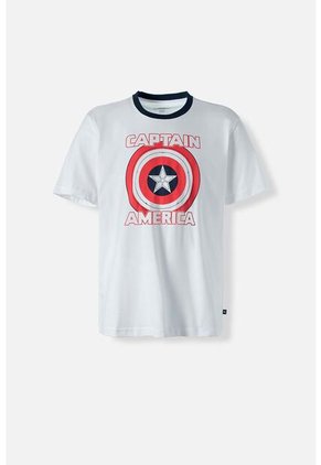 Camiseta Del Capitán América Regular Fit Para Hombre M