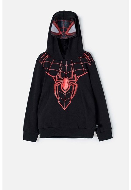 Buzo De Spider-man Con Capucha Negro Para Niño 10