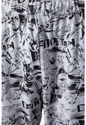 Pijama De Deadpool De Pantalón Largo Negro Y Blanco Para Hombre XL
