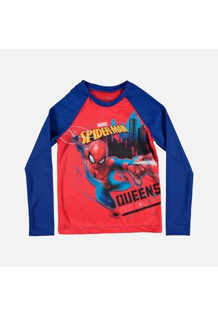 Camiseta De Baño De Spider-man Manga Larga Roja Para Niño 8