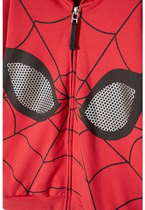 Buzo De Spider-man Cerrado Rojo Y Negro Para Niño 8