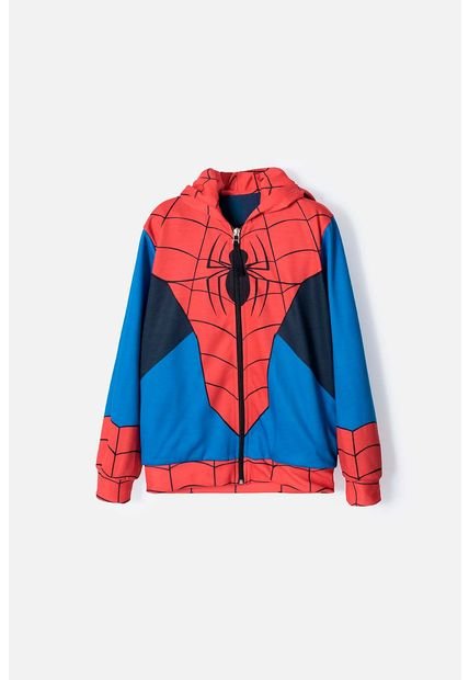 Buzo De Spider-man Abierto Rojo Y Azul  Para Niño 10