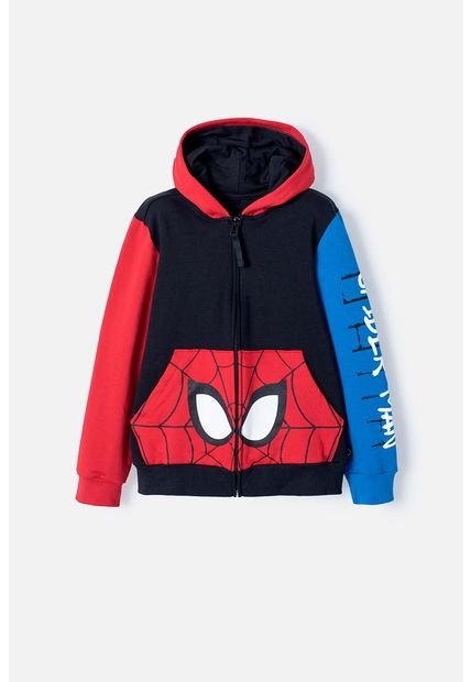 Buzo De Spider-man Abierto Multicolor Para Niño 6
