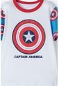 Pijama Del Capitán América Azul Y Roja De Pantalón Largo Para Niño 10 de Marvel