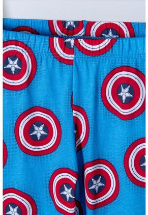 Pijama Del Capitán América Azul Y Roja De Pantalón Largo Para Niño 10