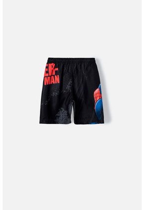Pantaloneta De Baño De Spider-man Con Cordón Negra Para Niño 10