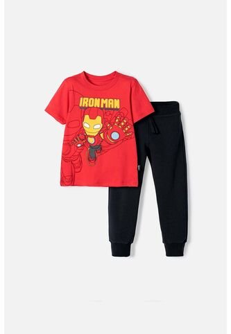 Conjunto De Ironman Con Pantalón Largo Multicolor Para Niño 2T A 5T 3T Marvel