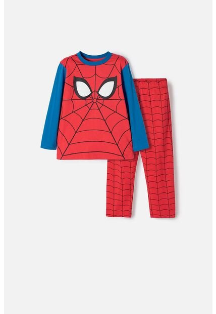 Pijama De Spider-man Con Pantalón Largo Rojo Para Niño 2T A 5T 2T