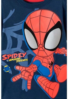 Camiseta De Spider-man Manga Corta Azul Para Niño 3T