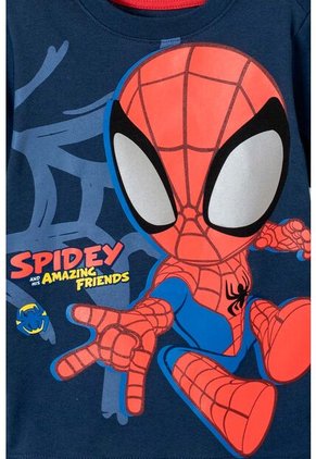 Camiseta De Spider-man Manga Corta Azul Para Niño 3T
