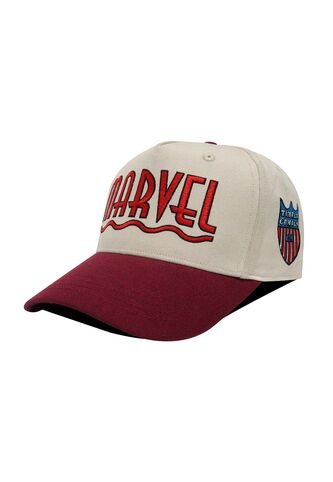 Gorra Marvel Original Bicolor Beige/vinotinto Oc Caps Marvel